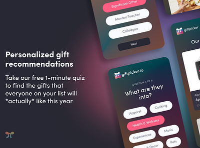 GiftPicker UX/UI 1 app design ui