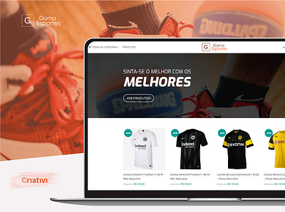 E-Commerce Gama Esportes ecommerce shop sport woocommerce wordpress theme