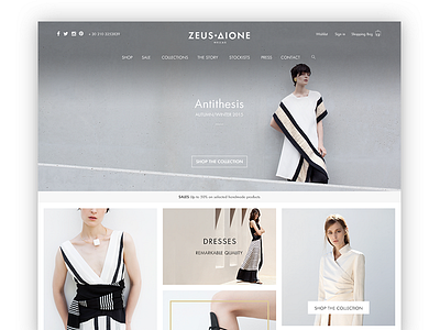 Zeus + Dione Fashion eShop Web Design ecommerce elegance eshop fashion handmade luxury minimal modern products quality shopping website