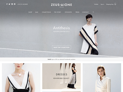 Zeus + Dione Fashion eShop Web Design by nikolas grigoriou on Dribbble