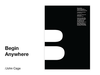 John Cage Event Poster Concept abstract concept concert design experimental minimal music poster typography