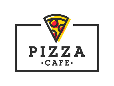 Label Pizza Cafe cafe eat food italian label logo pizza