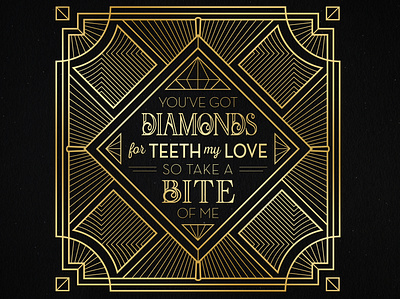 Take A Bite antique art deco design diamonds emboss graphic design illustration layout lettering retro typography vector vintage