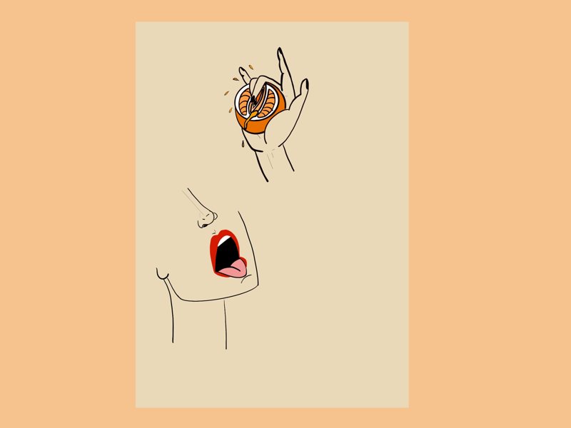Le jus du féminisme card design feminist art sexy girl women in illustration women empowerment girl sexy sexuality illustration women in design hand drawn handmade juice lesbian feminist feminism orange sex oral sex cunnilingus
