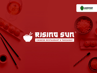 Rising Sun bowl brand branding branding design chinese chinese food design logo design logodesign logotype rice