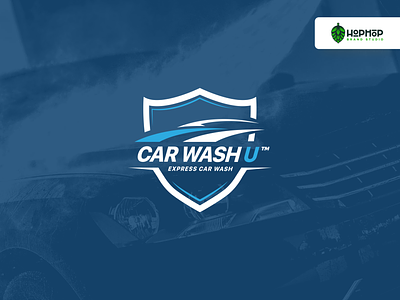 Car Wash U blue brand branding branding design car wash car wash logo design logo logo design logodesign logotype wash