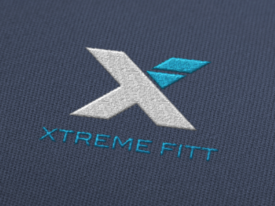 Xtreme Fitt Proposal embroider f logo mark mockup proposal x xf