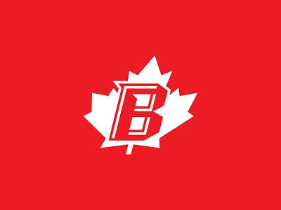Hockey B b canada hockey leaf logo maple red sports white