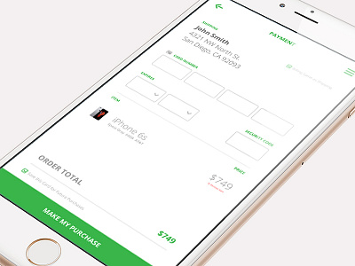 Payment UI app cart checkout daily form iphone mobile payment dailyui shopping ui