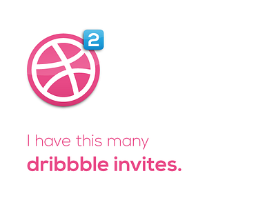 Dribbble Invites! badge ball design dribbble invite invites logo notification pink shot