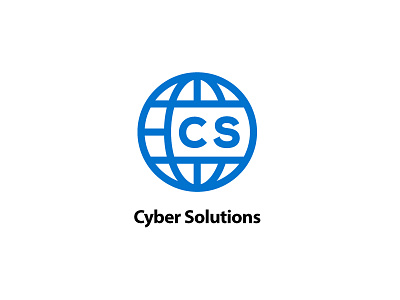 Rejected CS. blue computer cs cyber globe lines logo mark security service solutions support