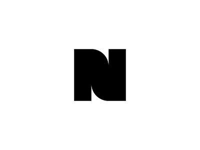 N logo mark monogram n square