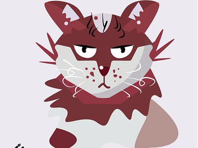 HOMELESS CAT design illustration vector