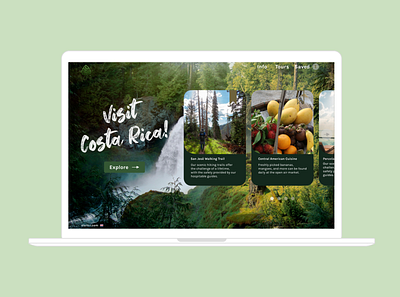 Costa Rics Tourism app branding design grass green greens logo typography ui ux