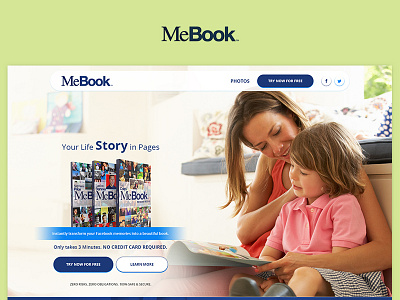 MeBook blue design project redesign ui ux web website yellow