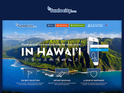 Funlocity app architecture blue design fun hawaii project redesign ui ux web website