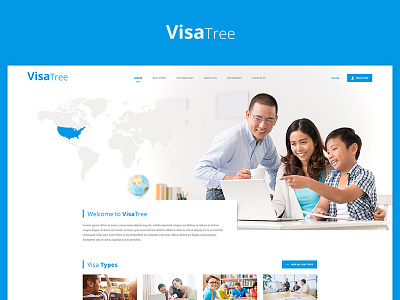 VisaTree app blue design logo project redesign ui ux web website