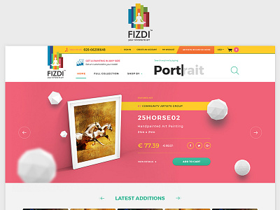 Fizdi blue design photoshop project redesign ui ux web website