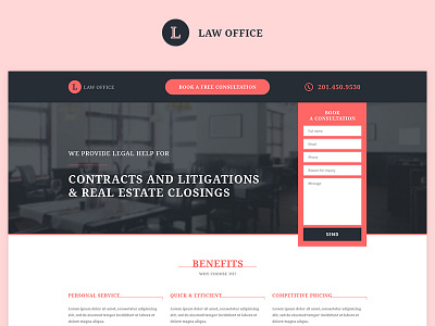 Law Office app case study design fun photoshop project redesign ui ux web website