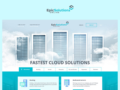Epic Solutions Online blue design fun green photoshop project redesign ui ux web website