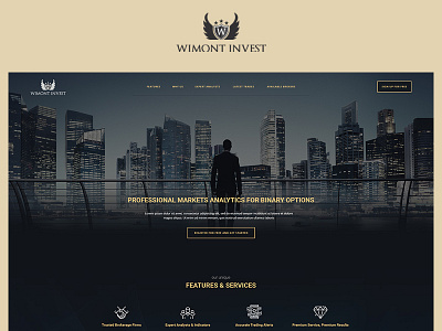 Wimont Invest app case study design photoshop project redesign ui ux web website yellow