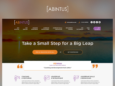 Abintus case study design fun photoshop project redesign ui ux web website yellow