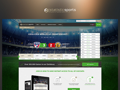 Statistics Sports blue case study design fun photoshop project redesign ui ux web website