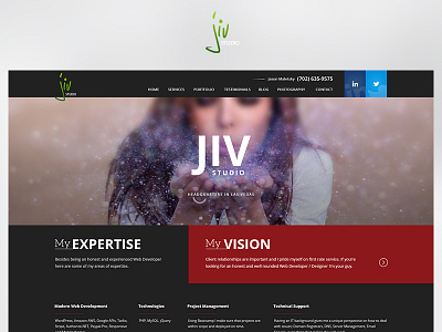 Jiv Studio app case study design fun photoshop project redesign ui ux web website