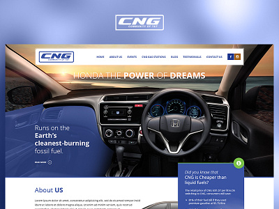 CNG blue case study design fun photoshop project redesign ui ux web website