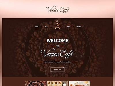 Venice Cafe case study coffee design fun photoshop project redesign ui ux web website