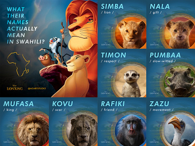 The Lion King design king lion lion king movie names photoshop project ui uiux ux website