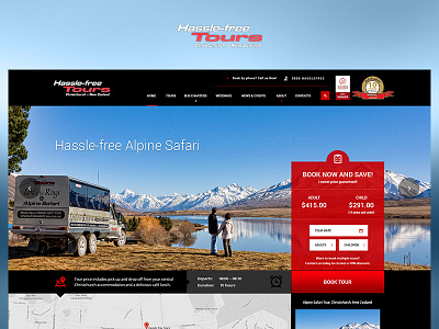 Hassle free tours case study design fun photoshop project redesign ui ux web website