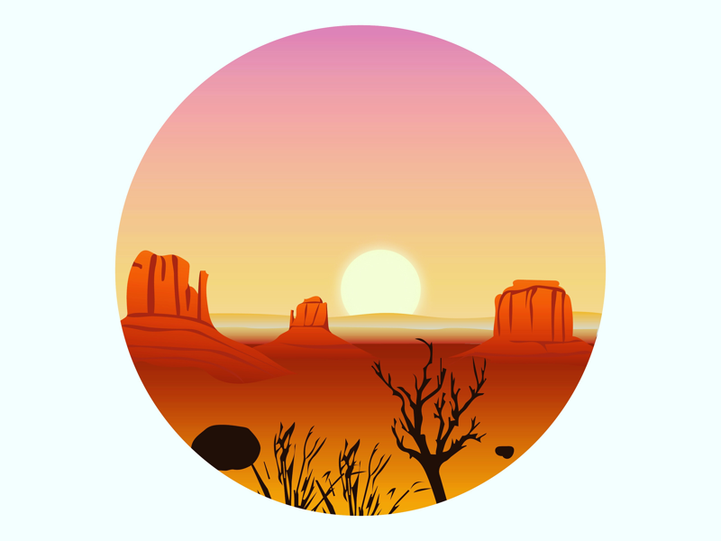 Monument Valley monument valley utah landscape art landscape digital art graphic design design art vector adobe illustrator adobe illustration illustrator