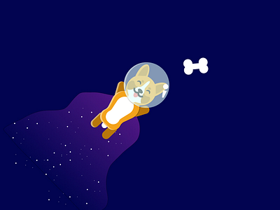 Space Corgi art astronaut character design corgi design digital digital art digital design dribbblers figma graphic graphic design icon illustration inspiration landscape space stars ui vector