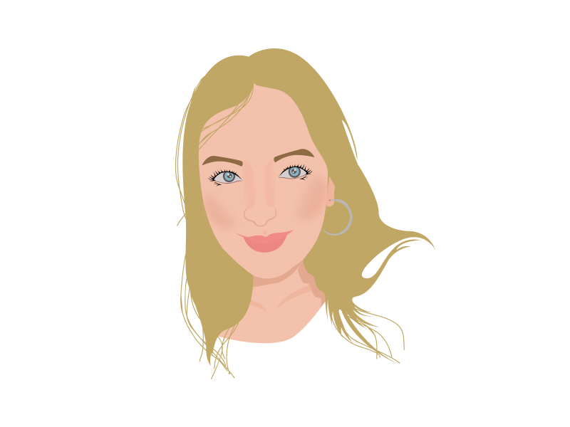 Romi portrait character design inspiration ui graphic design graphic digital design digital art digital art design vector icon girl blonde fashion model character figma illustration