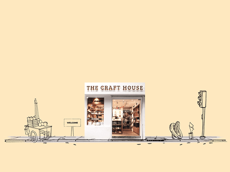 The Craft House design gif gif animated gif animation graphic design illustration motion