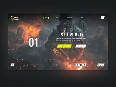 Gaming Web Design illustrator ui