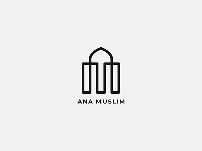 Ana Muslim branding design illustration islamic kufi logo vector