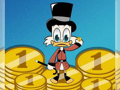 Scrooge McDuck adobe illustrator art artwork cartoon character design coins design digital art disney disney art ducktales fanart graphic arts graphic design illustration illustrator money puerto rico scrooge mcduck walt disney