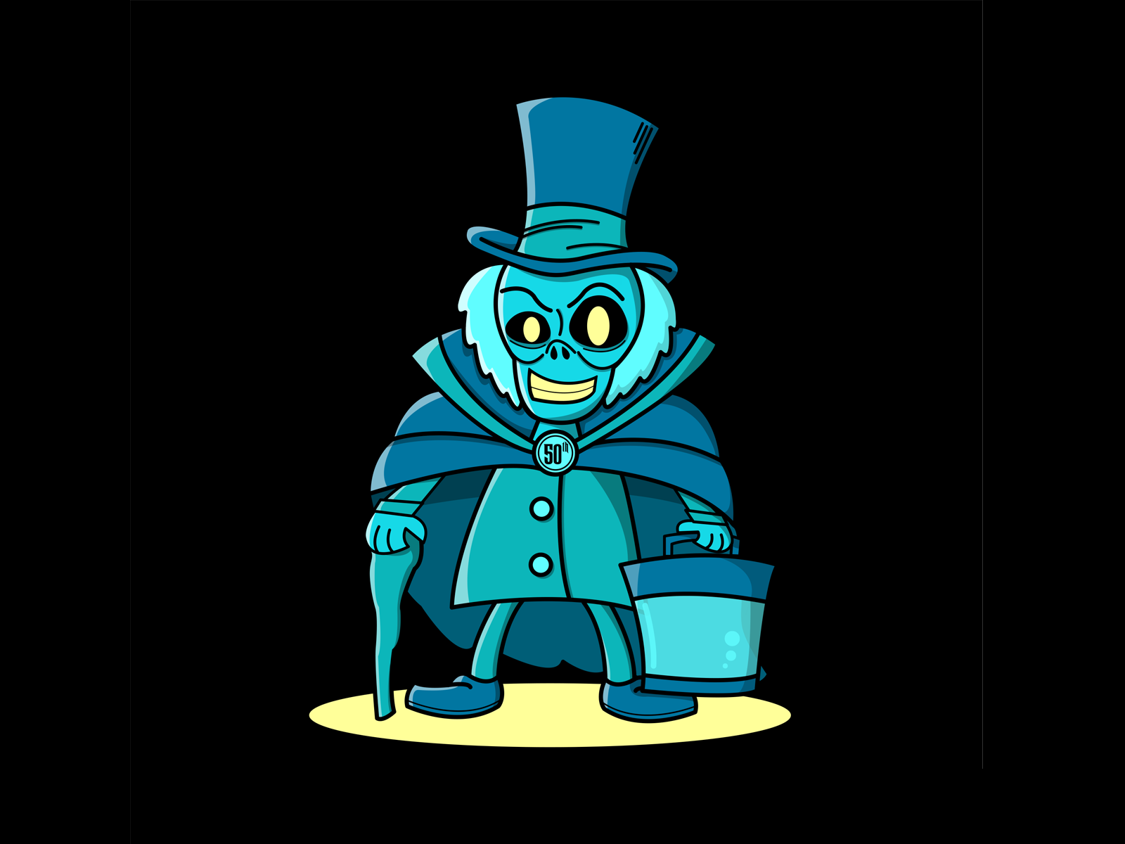  Vision Signs Haunted Mansion Hatbox Ghost Sticker