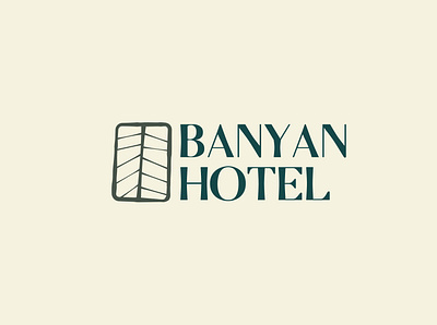 Hotel Logo african banyan branding classy design green hotel icon leaf logo modern rustic swiss design tree typography