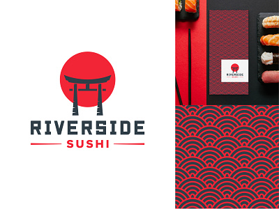 Sushi Bar Logo branding design japan japanese logo red restaurant sushi sushi bar vector