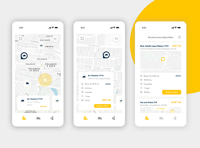 Logistics interaction - Redesign concept app design invisionapp location logistics map mobile pickup sketchapp ui design