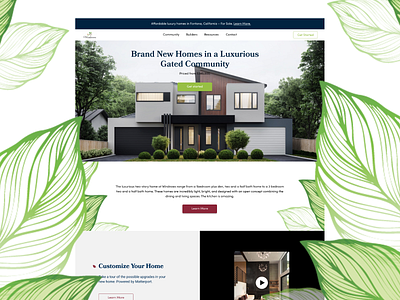 Windrows Landing Page color palette dailyui minimalist realestate ui design