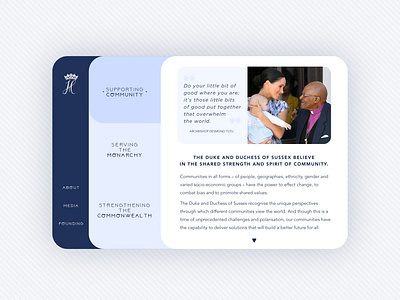 The Duke & Duchess of Sussex iPad Website Design Practice
