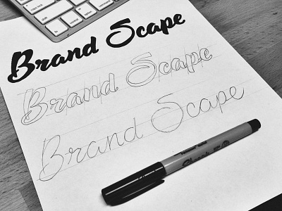 Brand Scape branding brush lettering logo process script