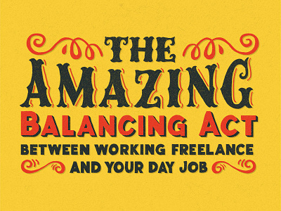 The Amazing Balancing Act amazing circus drawing lettering sketch type typography