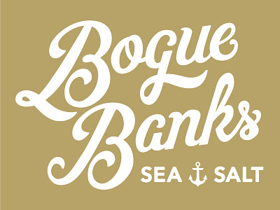 Bogue Banks Sea Salt branding custom type logo identity lettering logo logo design script sea salt type typography