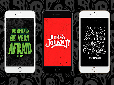 Free Halloween iPhone Wallpapers free halloween horror iphone lettering letters movie quote type typography wallpapers