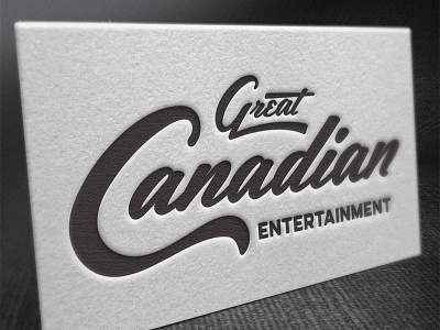 Great Canadian Entertainment Logo Design branding custom type hand lettering lettering logo design logotype typo typography wordmark